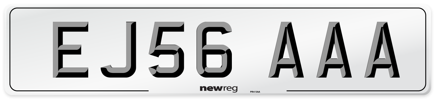 EJ56 AAA Number Plate from New Reg